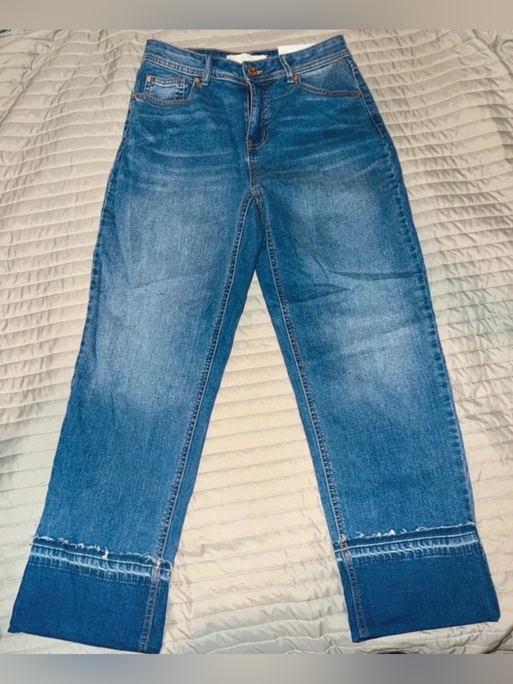 Calvin Klein Wide Leg Blue Denim Jeans
